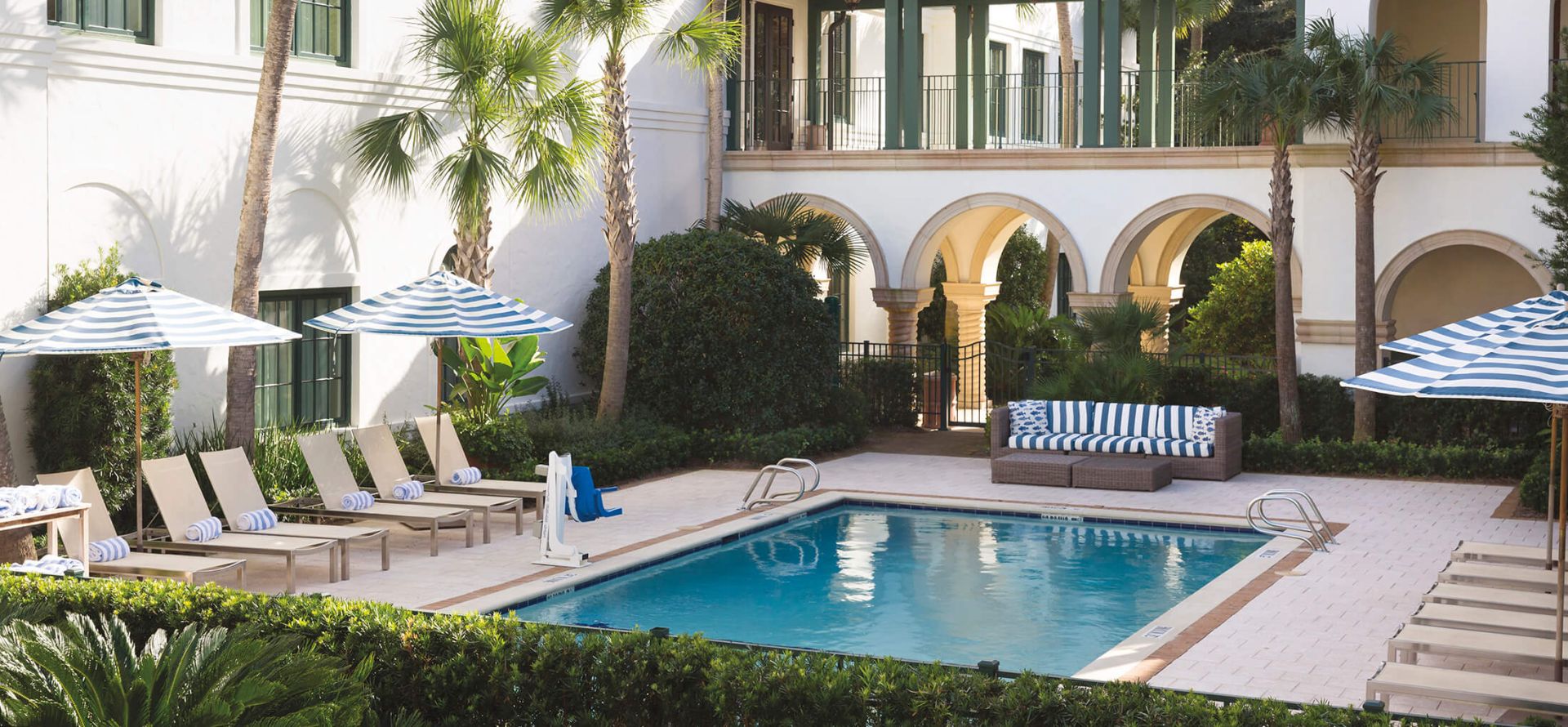 pool area at the inn