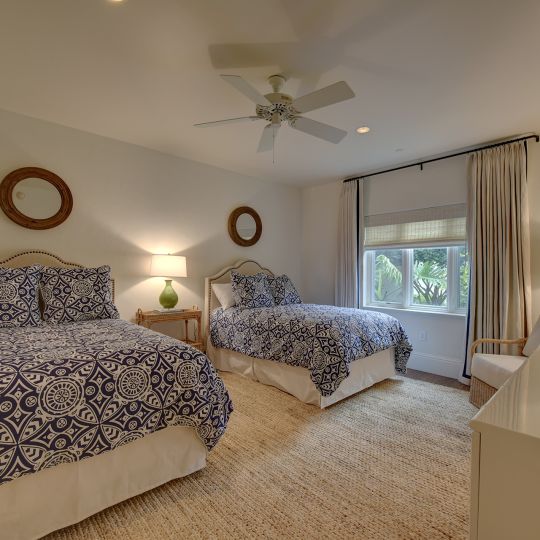 bedroom with two queen beds