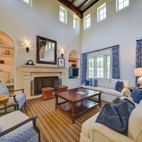 Open living room with lots of sitting area