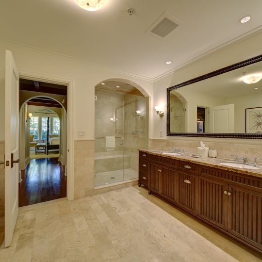 Bathroom with long vanity