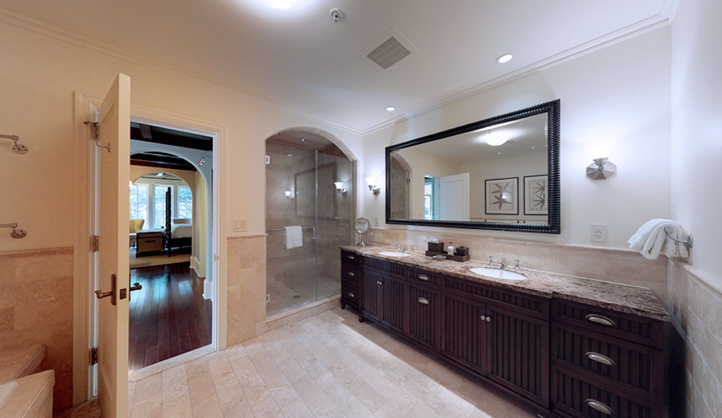 Bathroom with long vanity