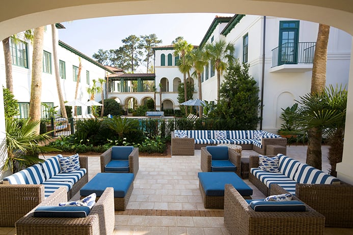 The patio at The Inn