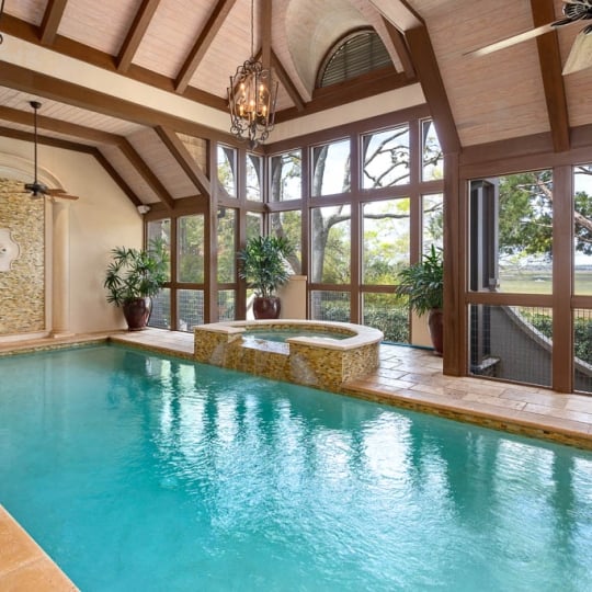 cottage 418 indoor pool view