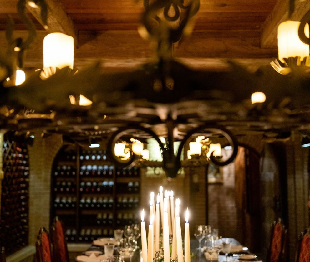 close up of dining table at reception
