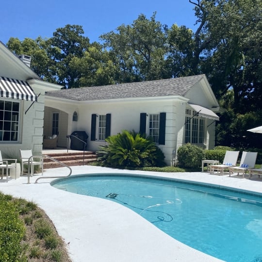 backyard pool cottage 214