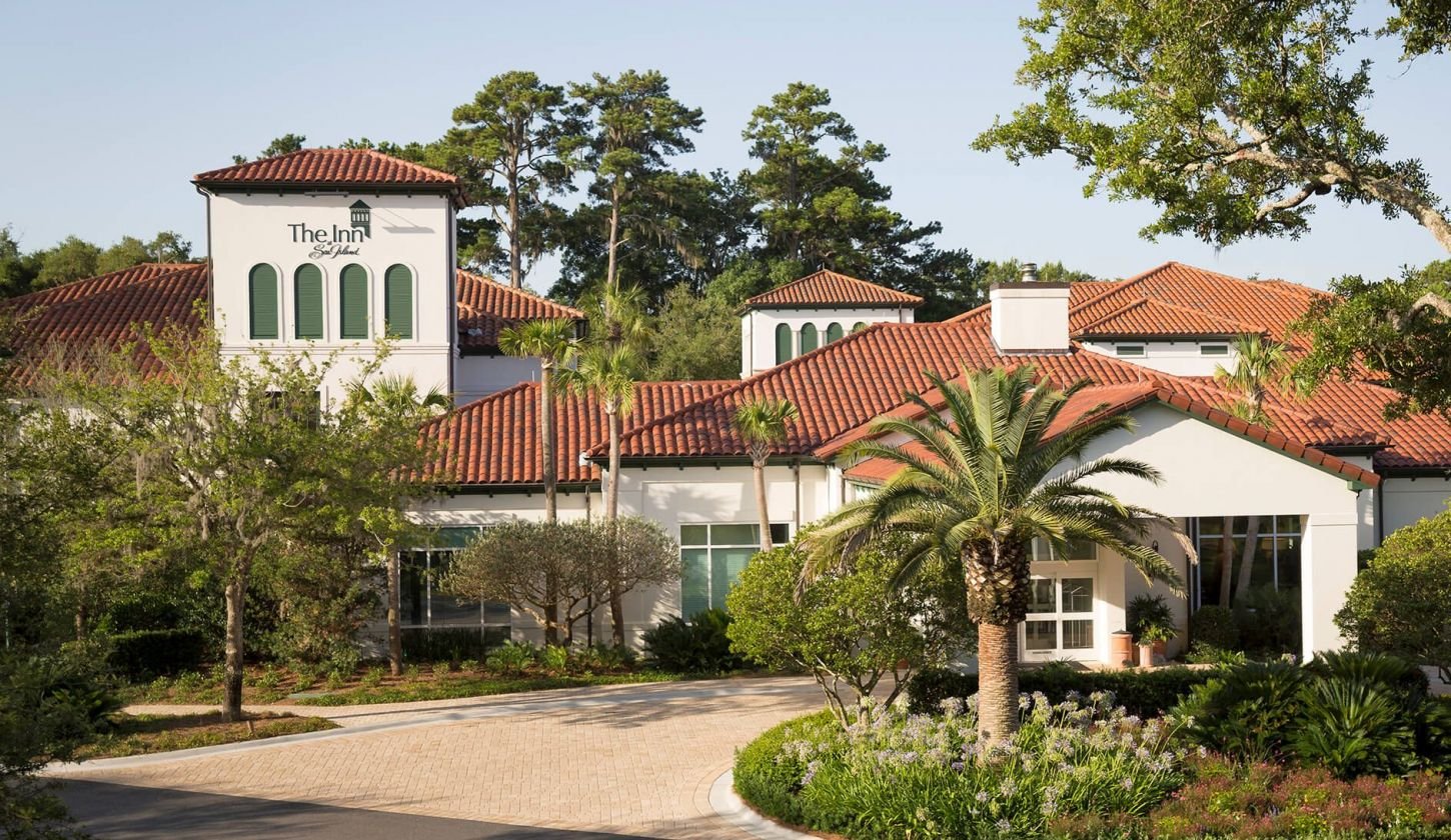 Exterior of the main entrance at the inn