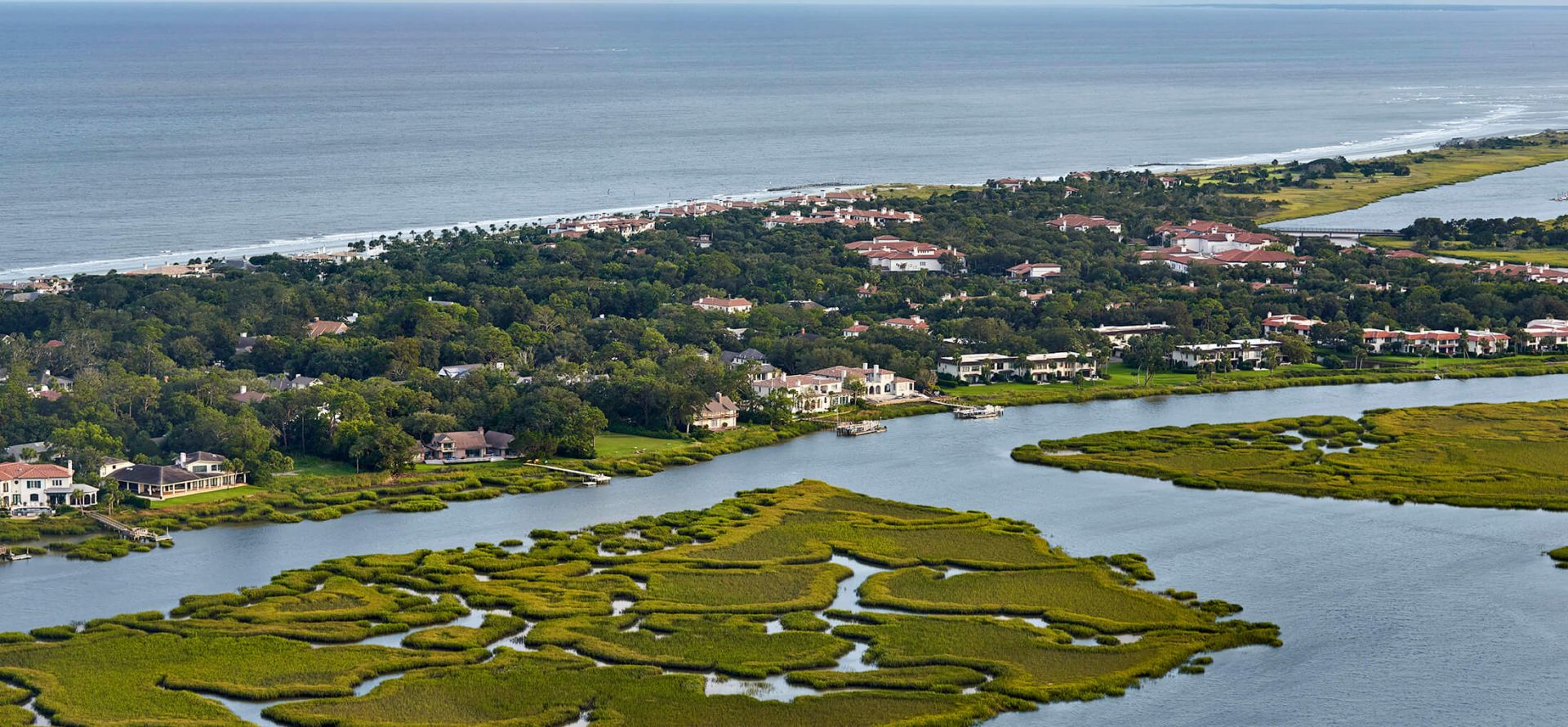 Aerial of Sea Island