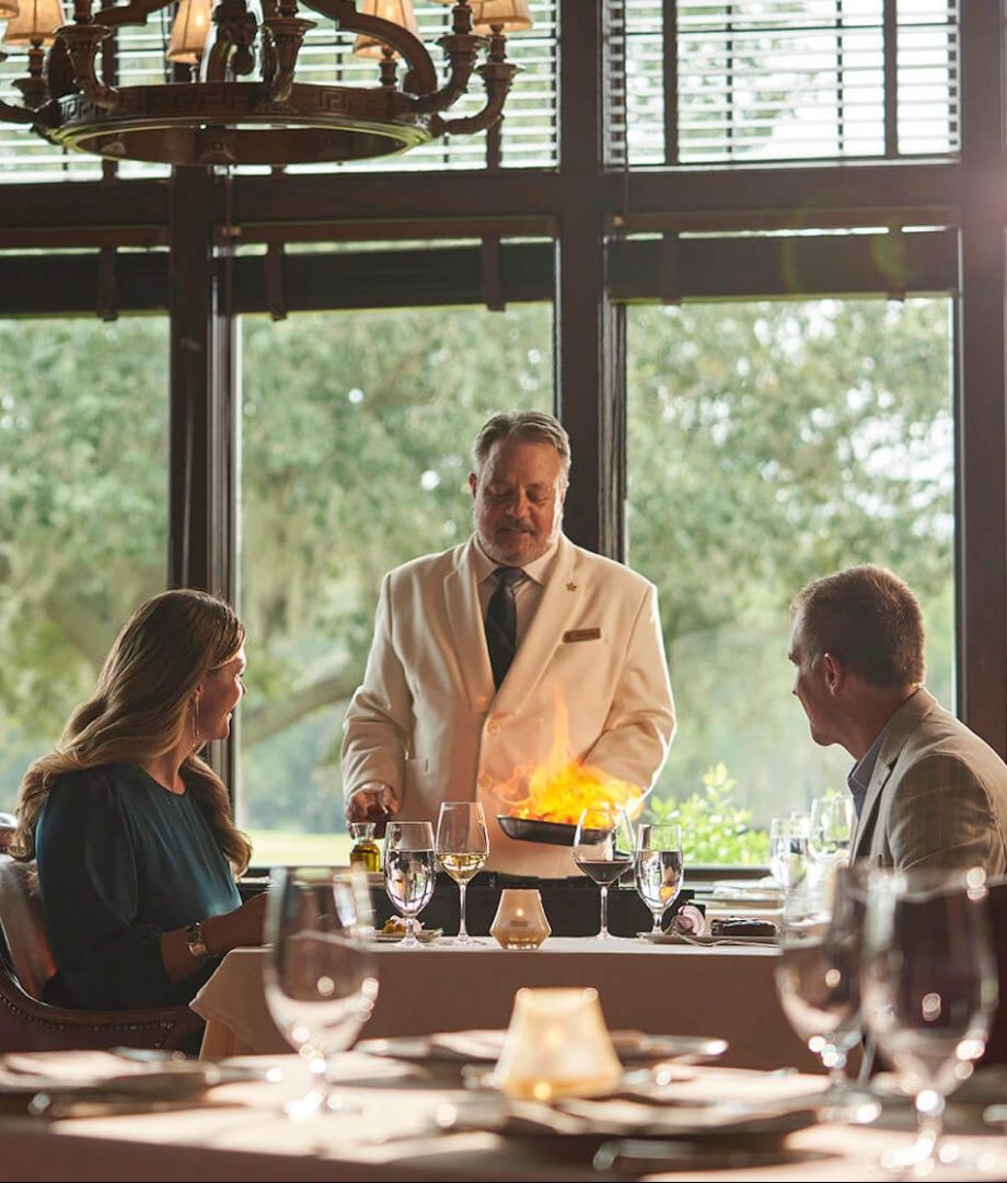 a couple dining at Colt & Alison
