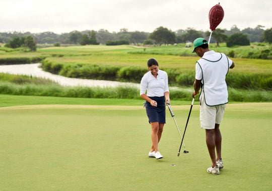 golfing