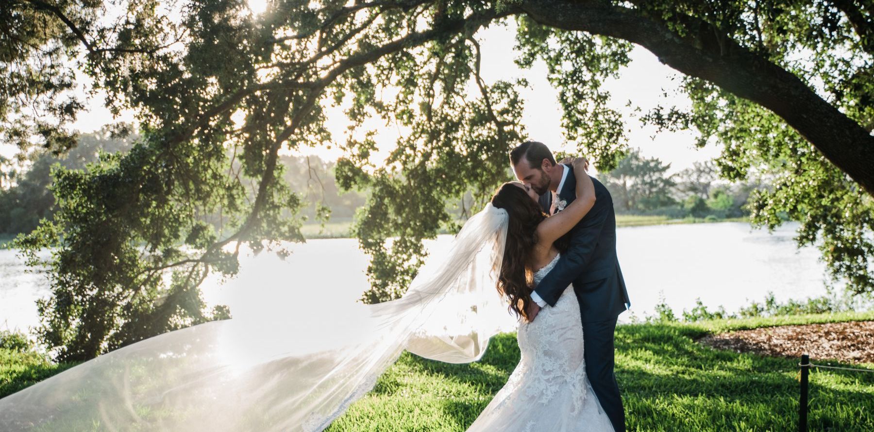 bride and groom embrace