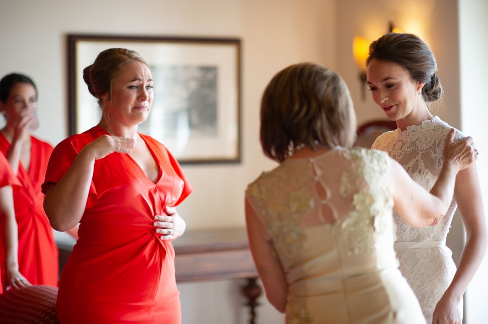 the bride getting ready