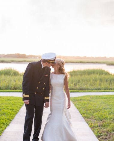 a bride and groom
