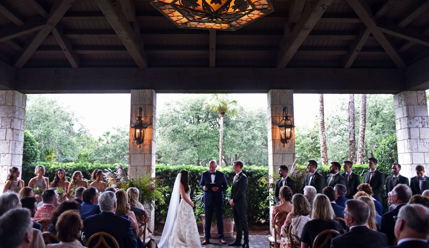 a wedding ceremony at Sea Island