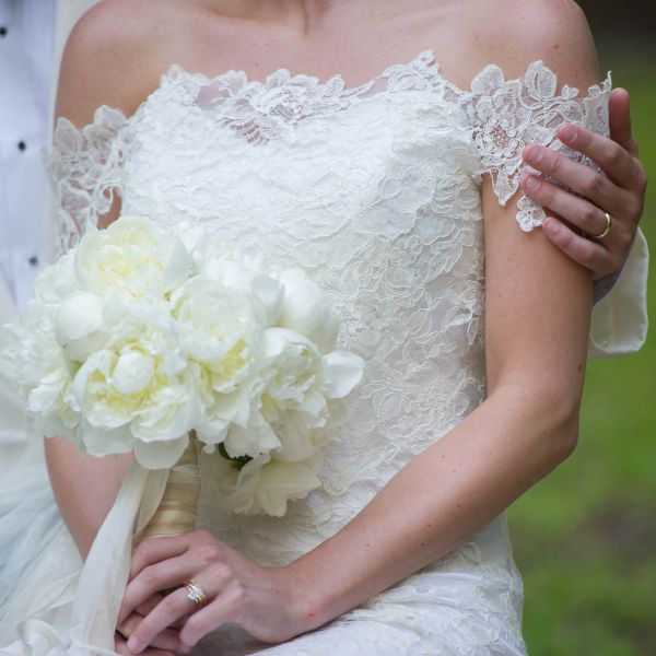 close up of brides bouquet