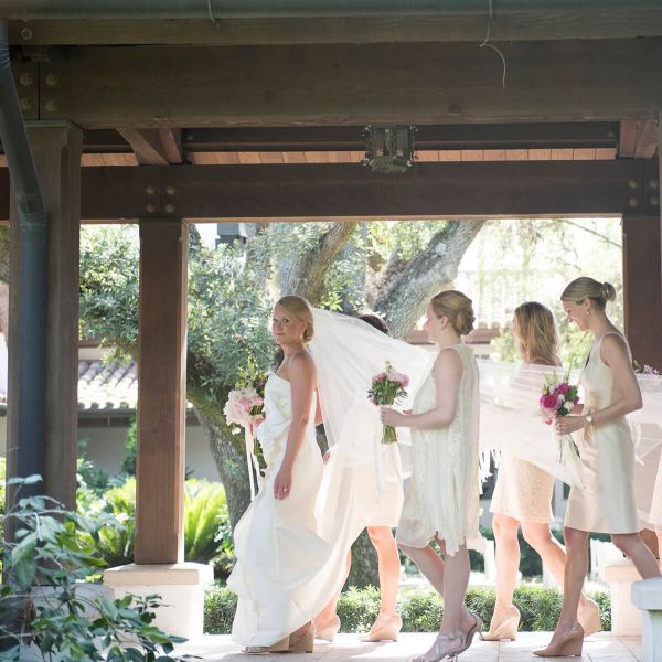 a bridal party at Sea Island