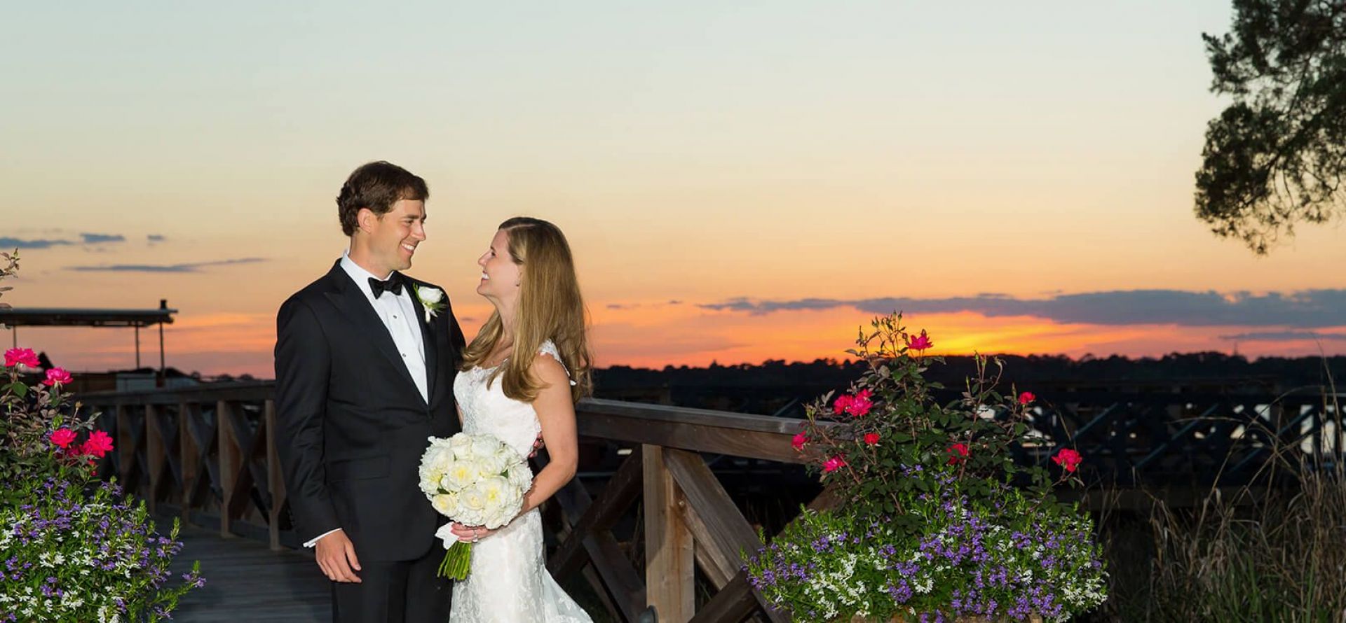 a bride and groom