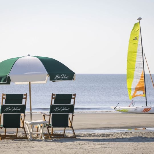 Beach Club Chairs on Beach