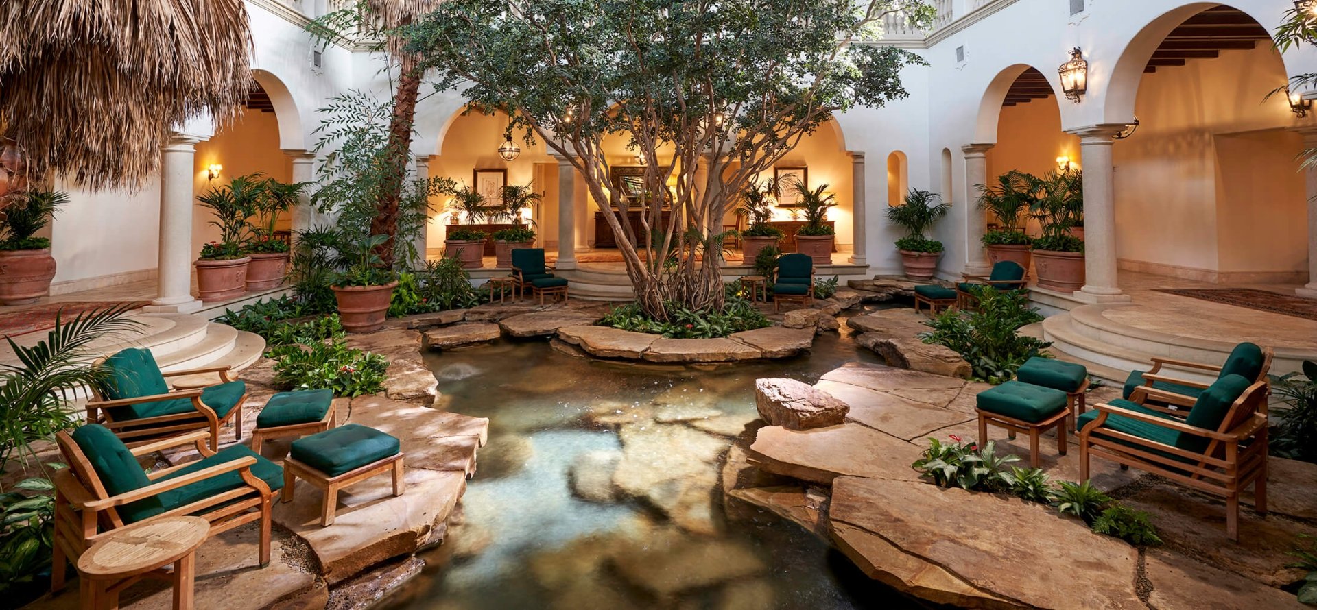 The Spa garden atrium in Sea Island Resort