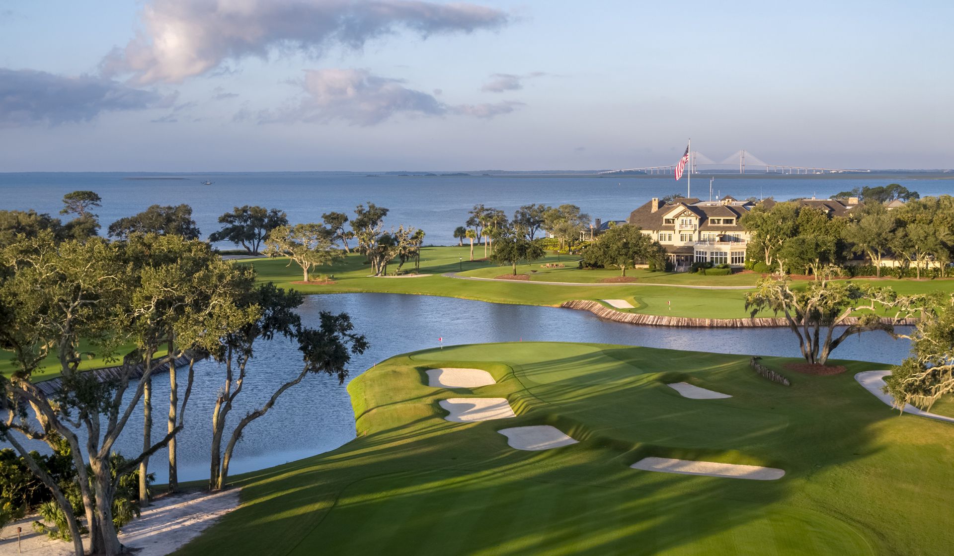 The Plantation course next to the water at Sea Island Resort.