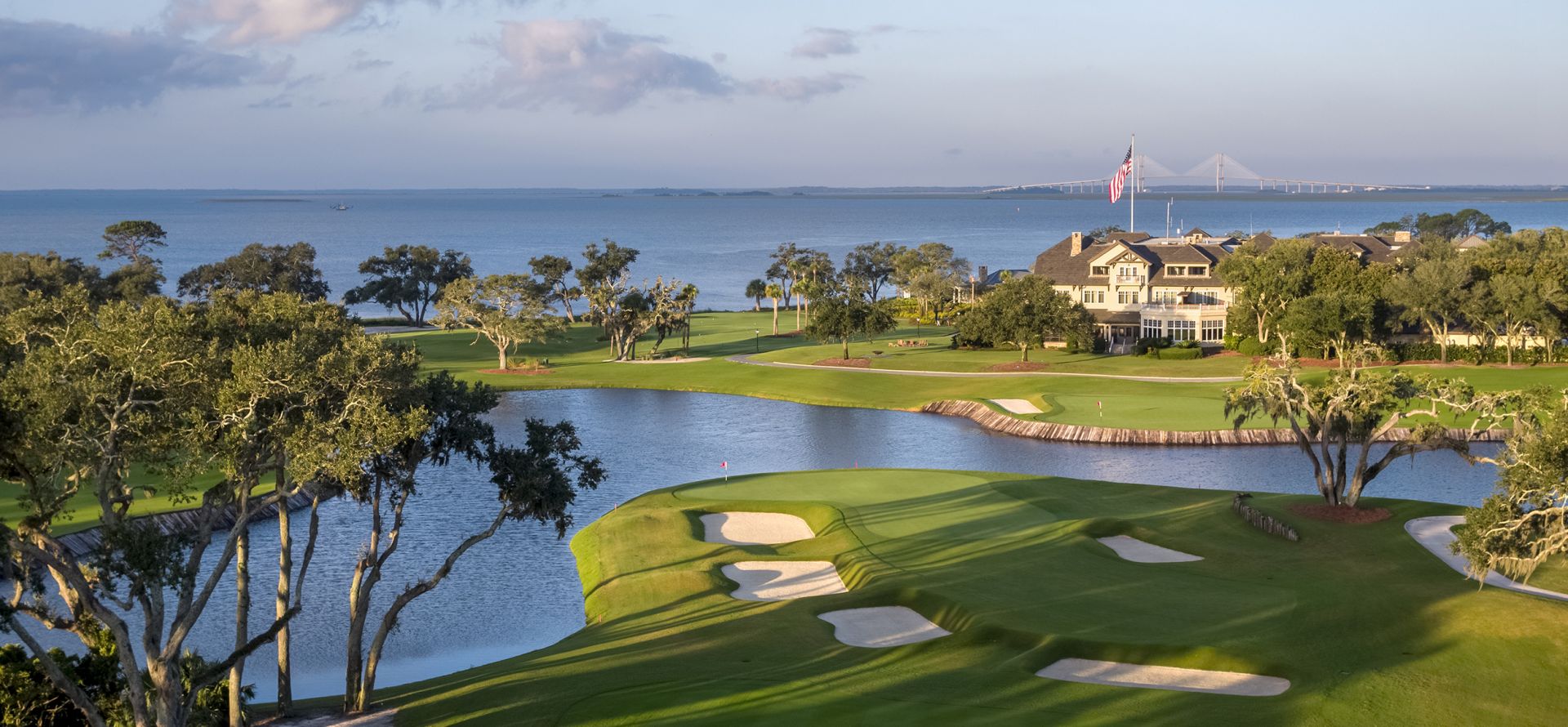 The Plantation course next to the water at Sea Island Resort.