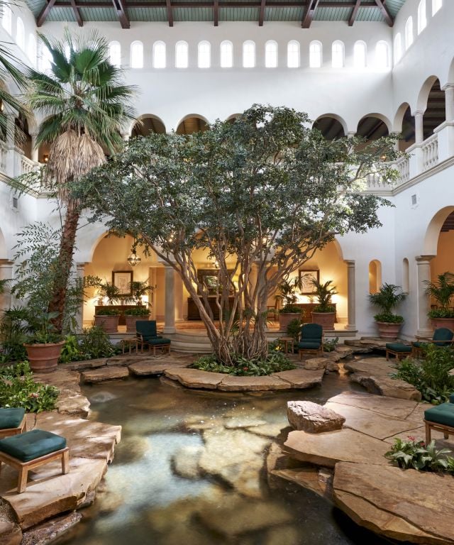 The Spa garden atrium in Sea Island Resort