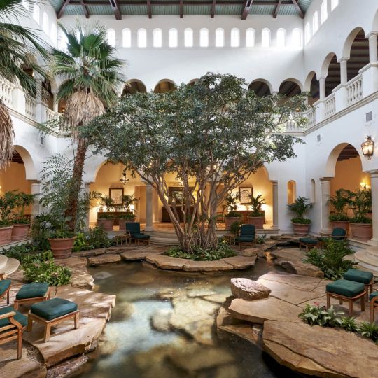 The Spa garden atrium in Sea Island Resort