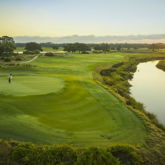 aerial golf course golden isles
