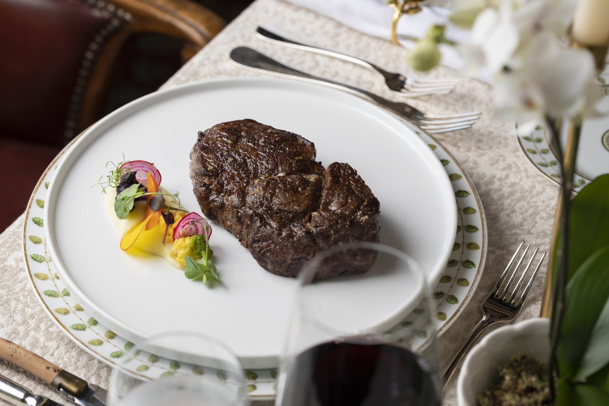 steak dining at Lodge Colt Alison