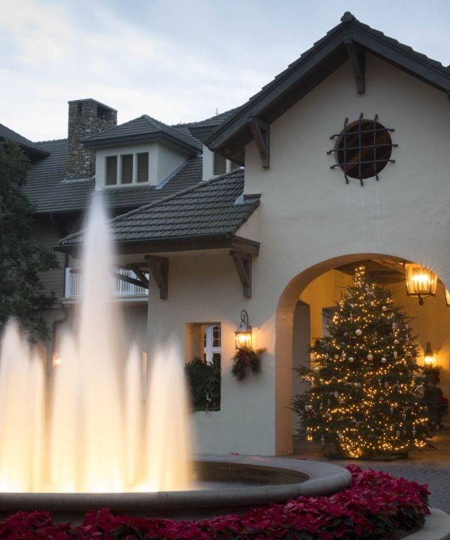 Christmas - The Lodge - Front Entrance - Tree