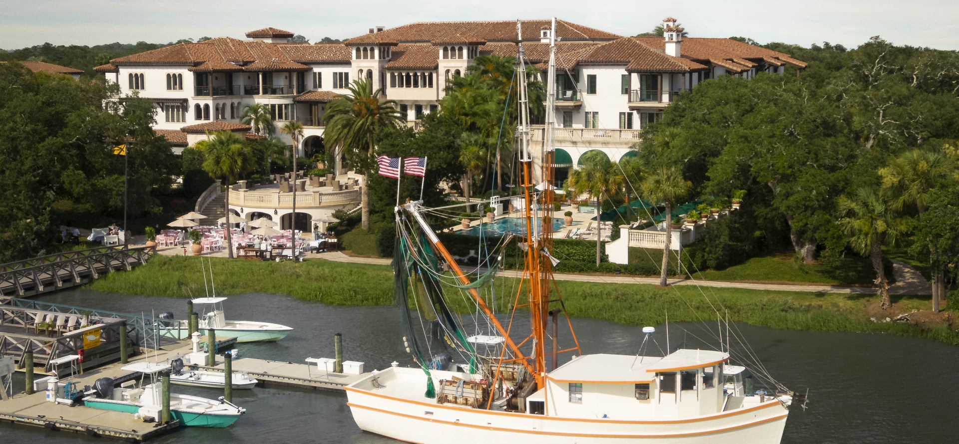 Boat at Cloister Dock Shrimp Festival