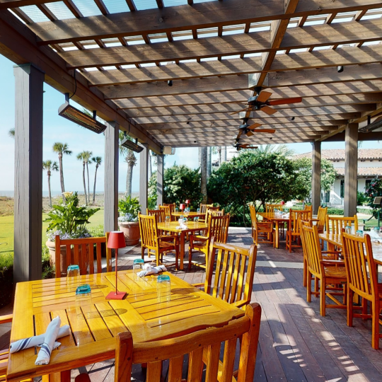 Southern Tide patio on beach