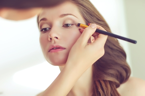 formal makeup application