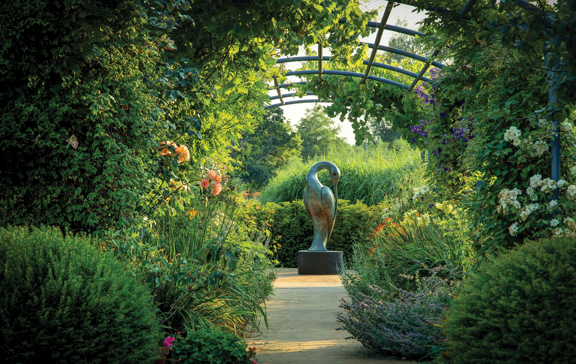 "Wise Walk" at Sculptures By The Lakes in Dorchester, United Kingdom.
