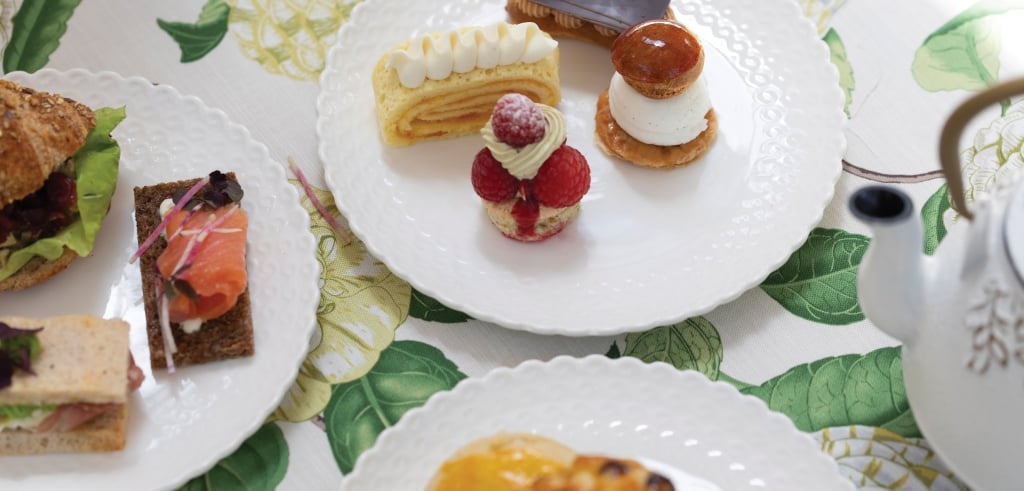 A platter of cakes for high tea