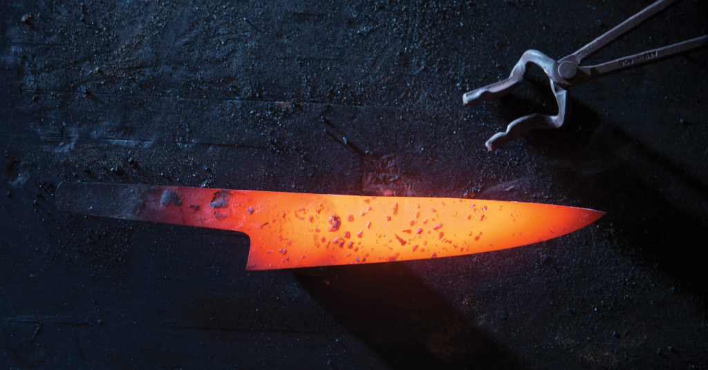 Blade removed from the forge