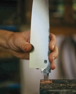 Fitting a guard and handle.