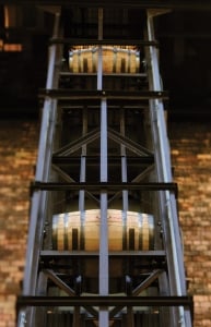 A picture of the barrel elevator at Buffalo Trace Distillery