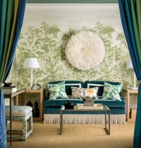 Printed mural by Kravet.
