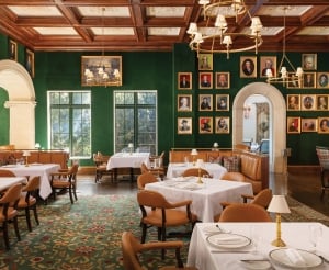 Velvet walls in Georgian Rooms at Sea Island.