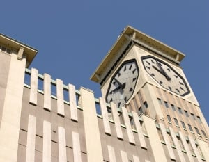 Worlds largest clock face Rockwell Automation building landmark