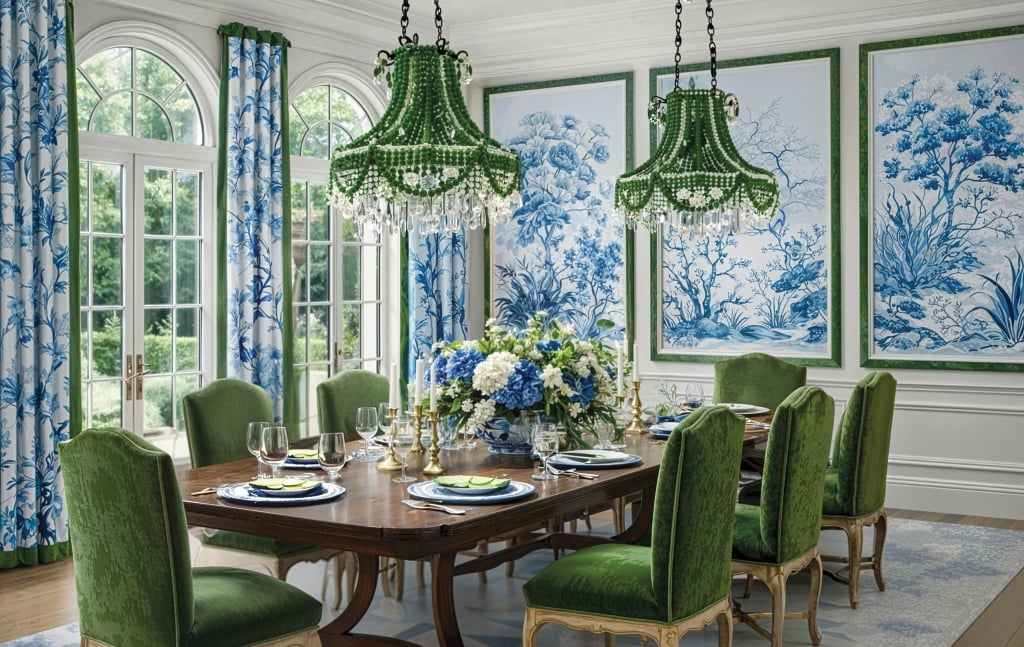 Intricately decorated dining room