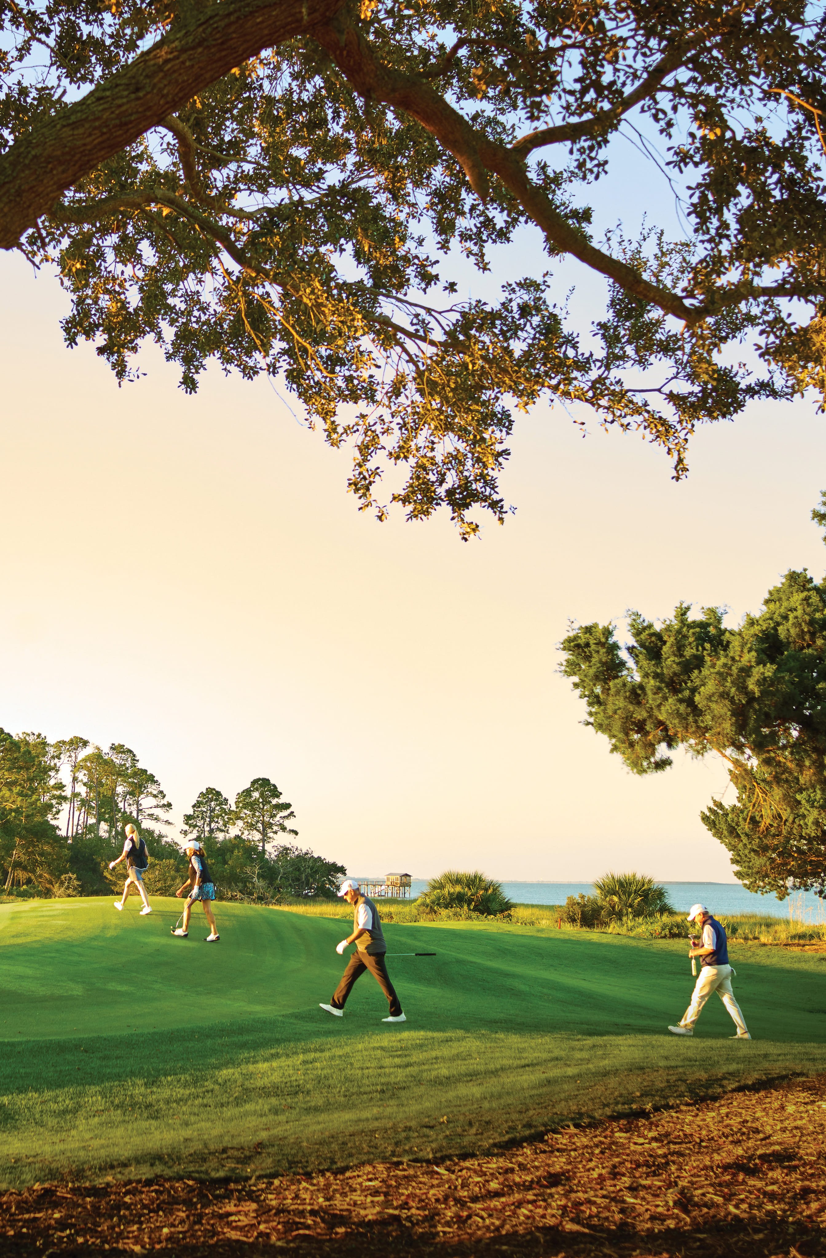 A foursome on Seaside Course No. 13.
